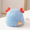 Cappellino invernale per neonato berretto a forma di orso coreano cappello invernale in lana a maglia per bambini berretto tinta unita cappello invernale per neonato con paraorecchie