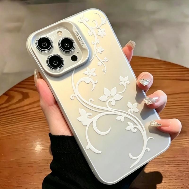 Minimalist Elegant Floral Vine Phone Case For iPhone 17 11 12 13 Pro Max 15 16 17 Plus 16E 17 Air X XR Shockproof Back Cover