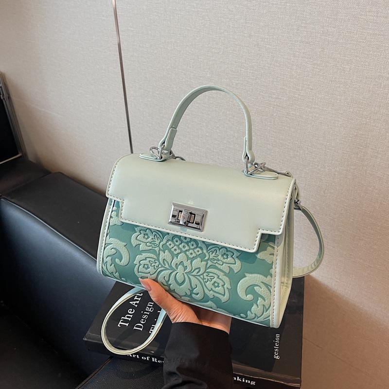 

Портативная модная ретро женская сумка лето новая простая модная текстурная на плечо кроссбоди портативная маленькая квадратная сумка синий