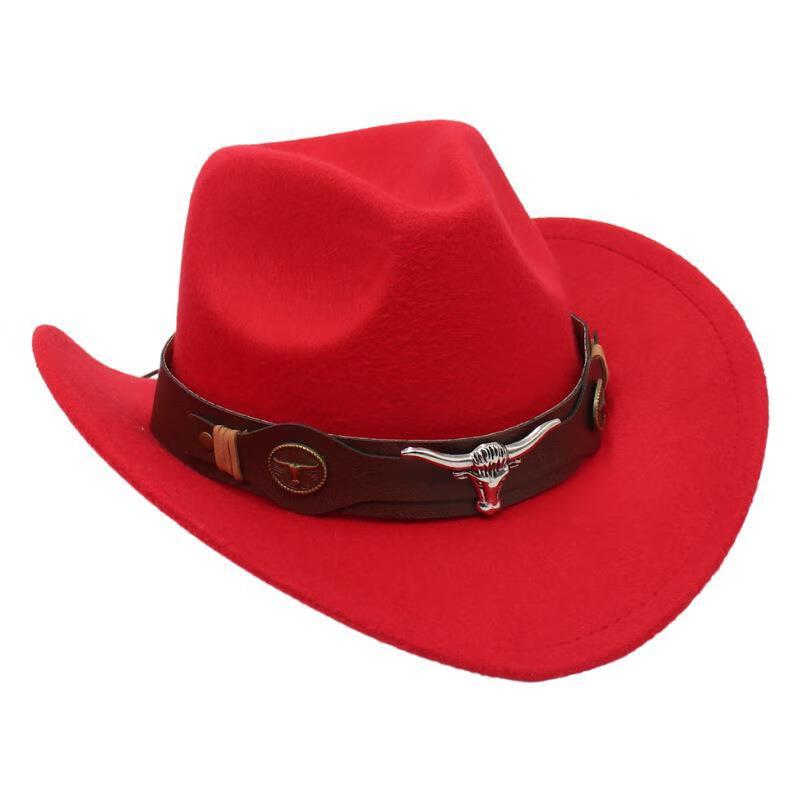 Ethnic Bullhead Felt Cowboy Hat