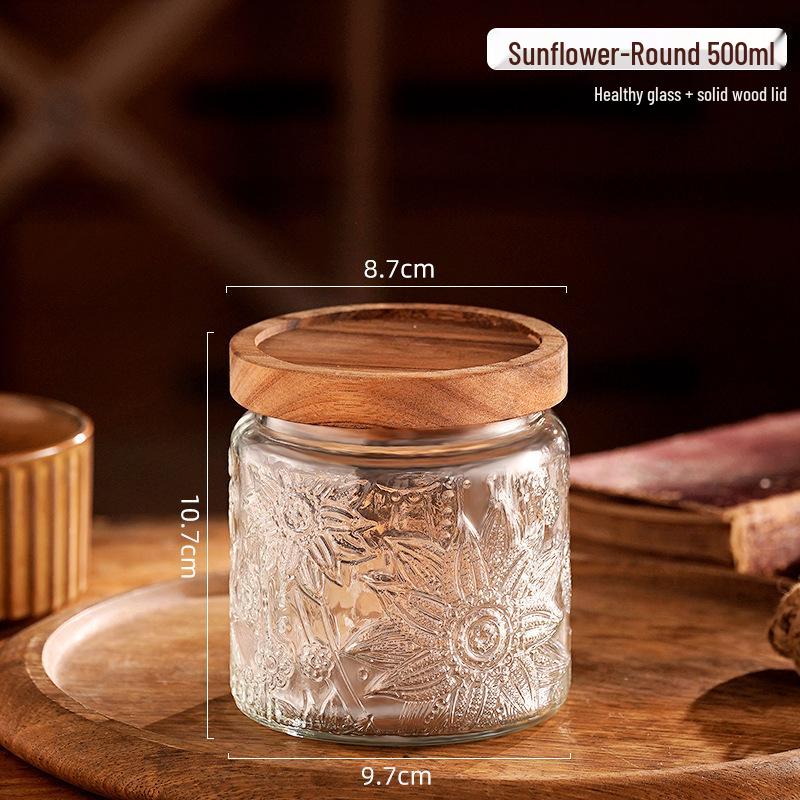 Luftdichtes Glasvorratsglas für Snacks, Trockenfrüchte, Tee, Zucker und Getreide