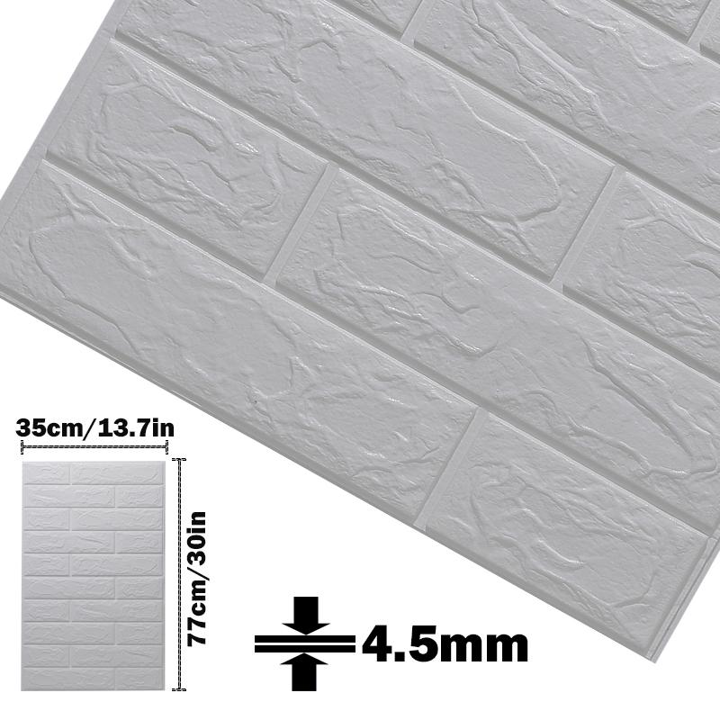 3d Foam Wall Sticker Panels Brick Waterproof Adhesive Wallpaper Living Room Bedroom Home House Bathroom Decor
