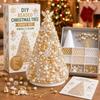Bastelset für Perlen-Weihnachtsbaum DIY Vintage Weihnachtsmann Handgemachter Perlen-Weihnachtsbaum Set für Heimtischdeko Geschenk