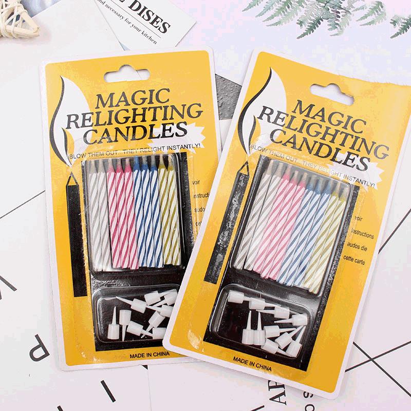 Magic Trick Birthday Candles Novelty Prank Toy Party Supplies For Youth Teens Fool'S Day Decoration