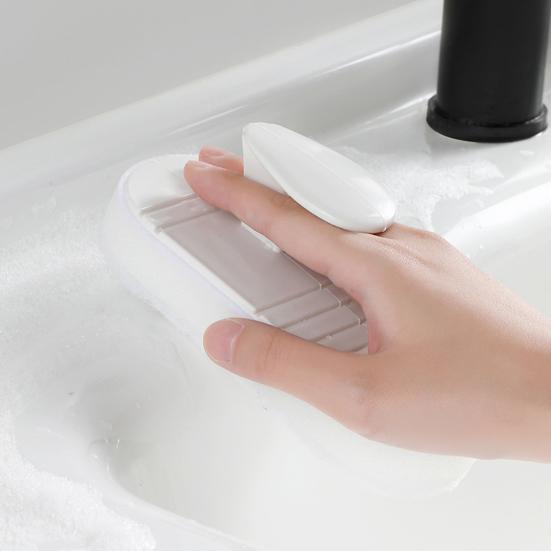 Sponge Scrubber Ergonomic Anti-Slip Handle Stubborn Dirt Removal Cleaning Tool Efficient Cleaning Accessory