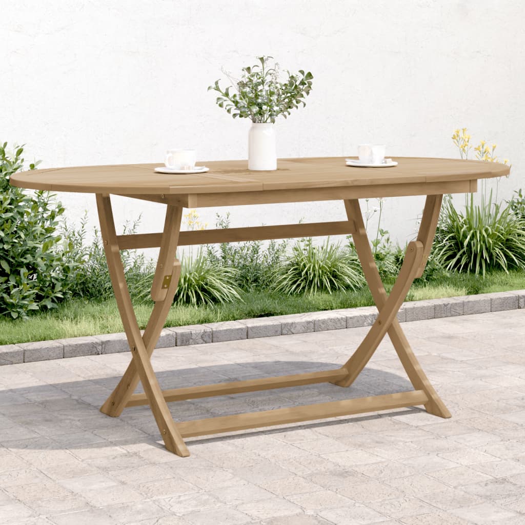 Folding Garden Table 160 X 85 X 75 Cm Solid Acacia Wood