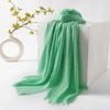 Spring & Summer Lightweight Sunscreen Shawl: Imitation Cotton-Linen, High-End Silk Gauze Scarf, Solid Color for Women