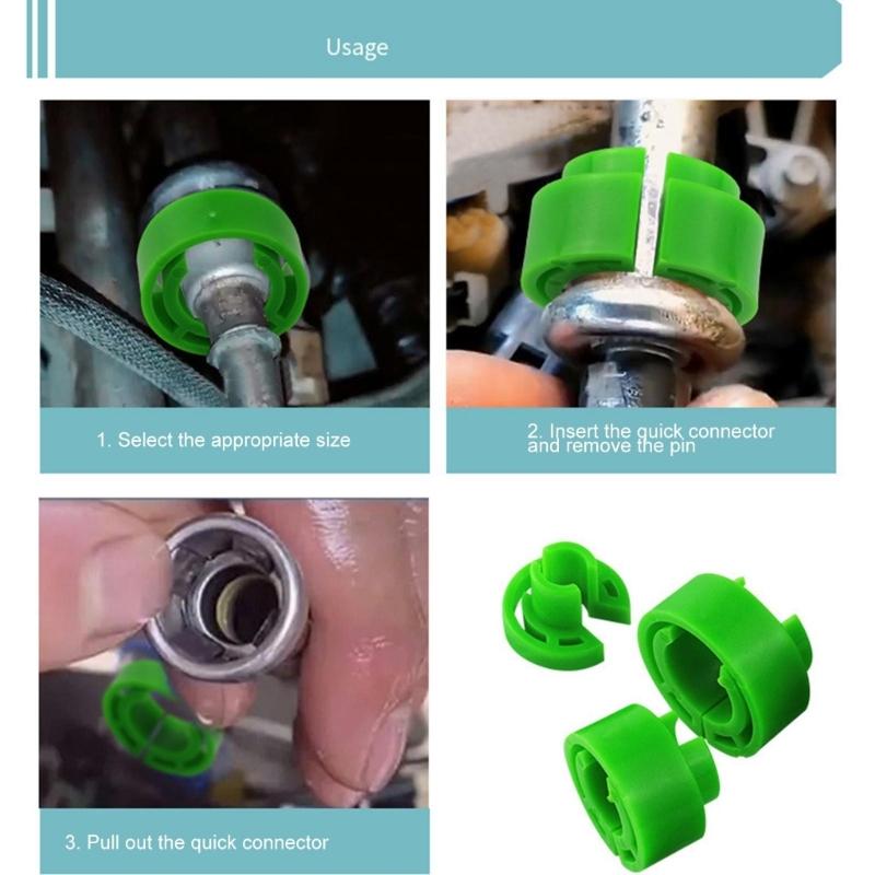 7pcs Air Conditioning Line Quick Disconnect Tool Suitable For Automotive Fuels Pipe Maintenance Lightweight Plastic Set