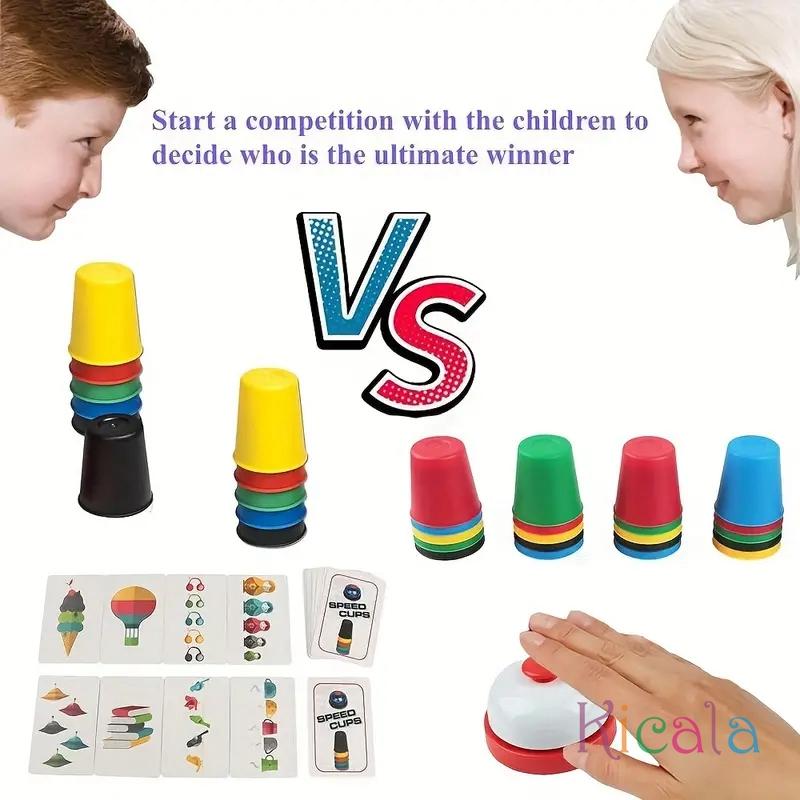 Family Parent Child Gathering Desktop Game Set Race Speed Stacking Cup Puzzle Game Competition Christmas Gift Toys For Kids