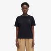 [Womens] Space Die Trim Pique T-Shirt - Black Afpf2438116-102