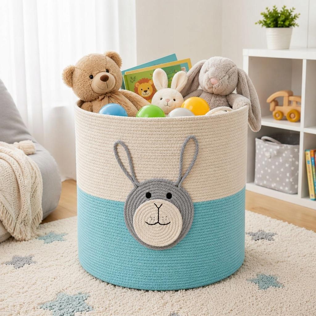 RABBIT BASKET SET 3 pcs CHILDREN' TOY BASKET HANDMADE