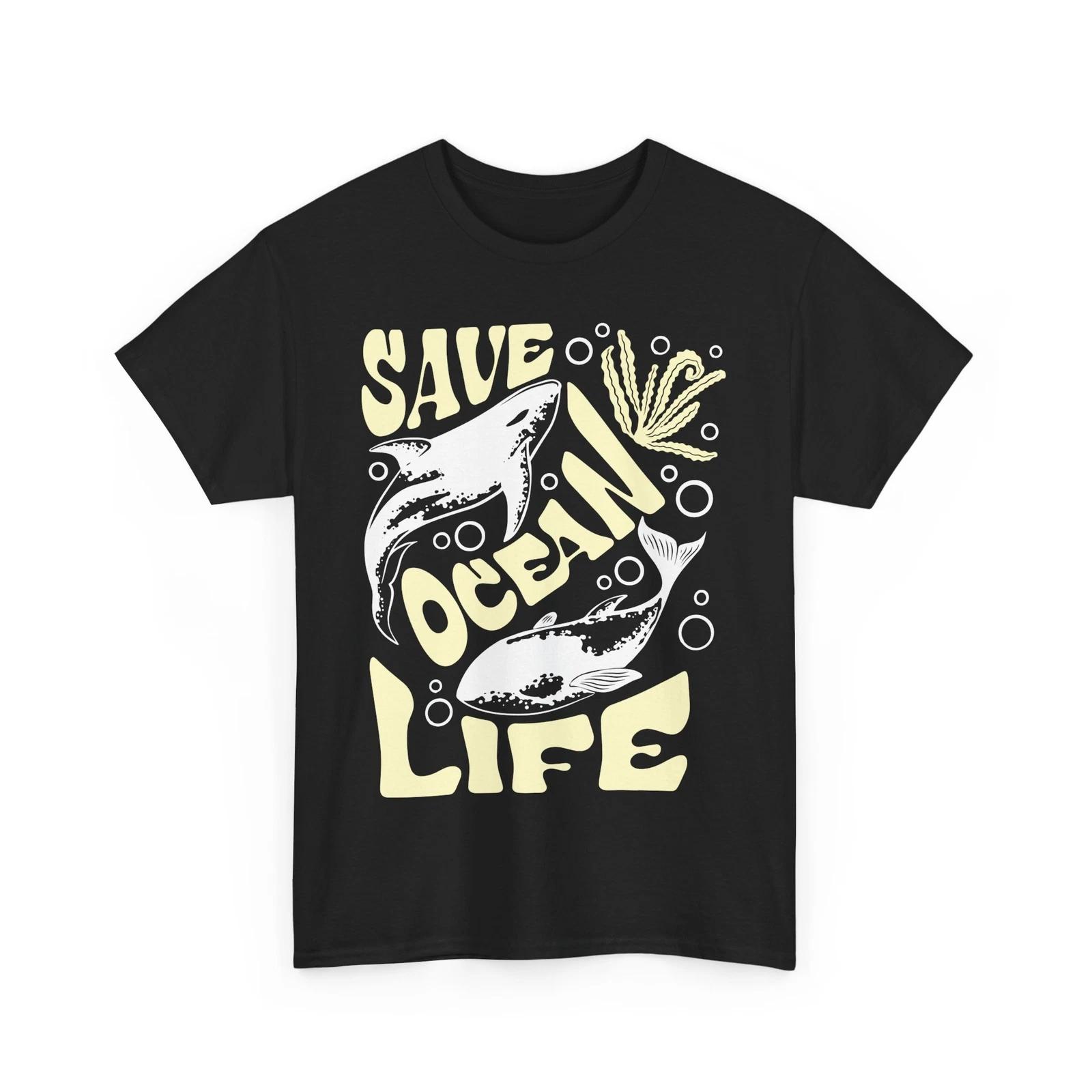 Beach Vibes T-Shirt | Summer Ocean Waves Tee | Save Ocean Life Shirt S
