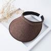 Straw Hat Empty Top Sun Hat Summer Hat Women's Face Cover Versatile Beach Big Eaves Seaside Outdoor Sun Protection Hat