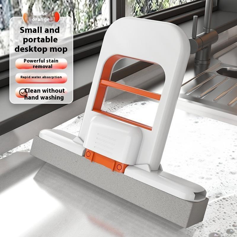 

Powerful Squeeze Mini Mop Folding Home Cleaning Mops With Sponge Self-Squeezing Floor Washing Mops Desk Window Car Clean Tools as the picture