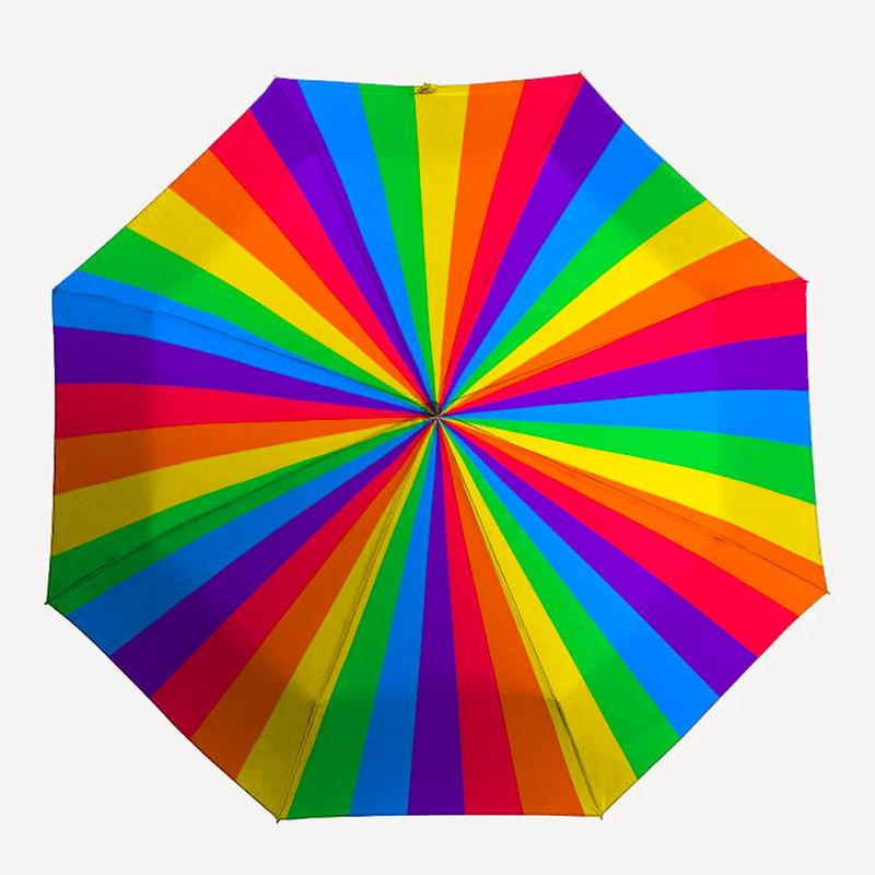 

1pc Rainbow Wheel Folding Umbrella | Elegant Design, Fashionable Accessory, Durable Construction, Sturdy Ribs yy251107149