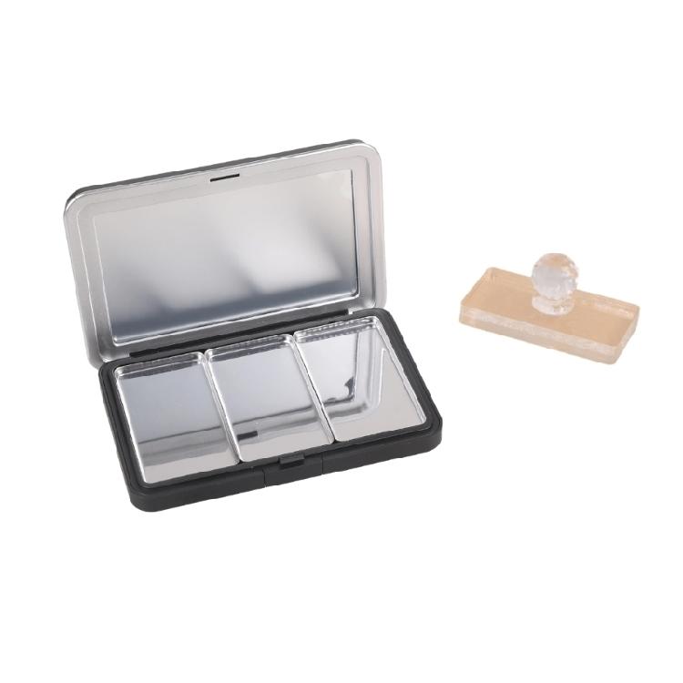 

Elegant Black Magnetic Makeup Organizers With Mirror Delicate Size For Easy Carry Protects Eyeshadow Blushes Refills