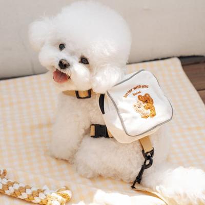 Dog Backpack Harness Leash Set (M)