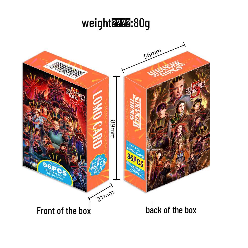 

European & American Movie-Inspired Postcards & Stickers: 96 Sheets - Stranger Things Theme