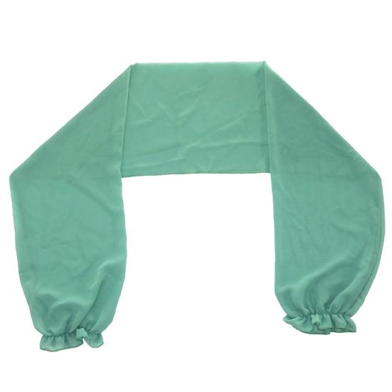 Scialle in Chiffon Tinta Unita Estivo Sottile Protezione Solare Camicia Davanti Aperto Maniche Lunghe Polsini Arricciati Scialle da Spiaggia