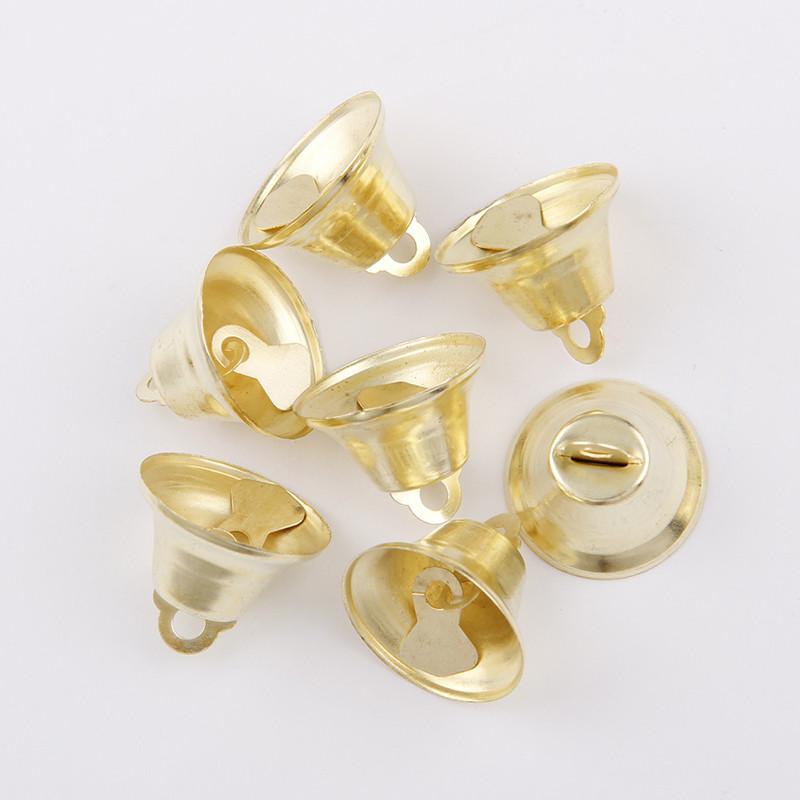 20Pcs Gold Jingle Bells DIY Multisize Bell Craft Mini Bell Bulk for Wedding Festival Holiday Home Xmas Tree Decorations