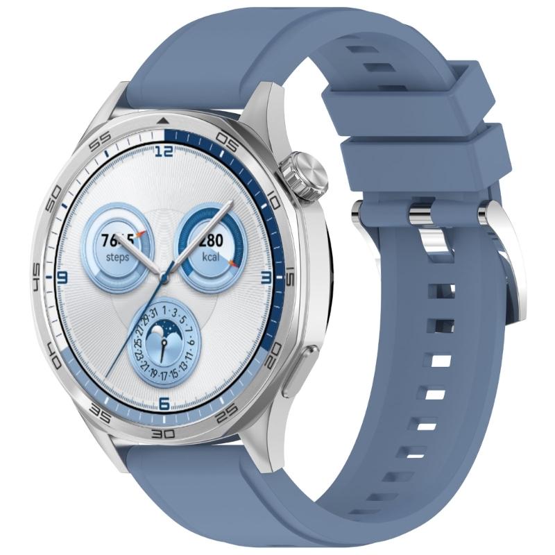 Adjustable Soft Silicone Watch Straps 22mm Press Button Closure Waterproof Lightweight Watch Band for Watch GT6