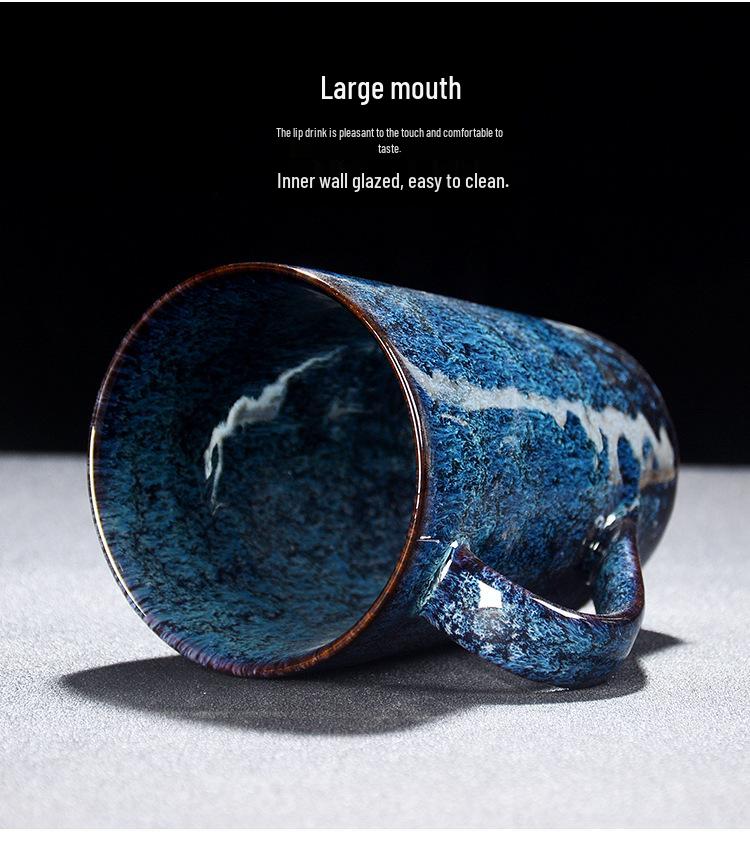 Creative Ceramic Jianzhan Color-Changing Mug - Versatile Tea, Coffee, or Water Cup for Home and Office