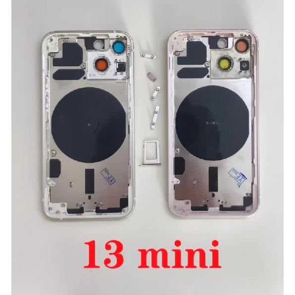 Rear Shell OEM For iPhone 13 Pro Max 12 Mini 11 SE3 14 Pro max Back Housing With Free Gifts,Back Shell Frame+Back Cover+Side Key