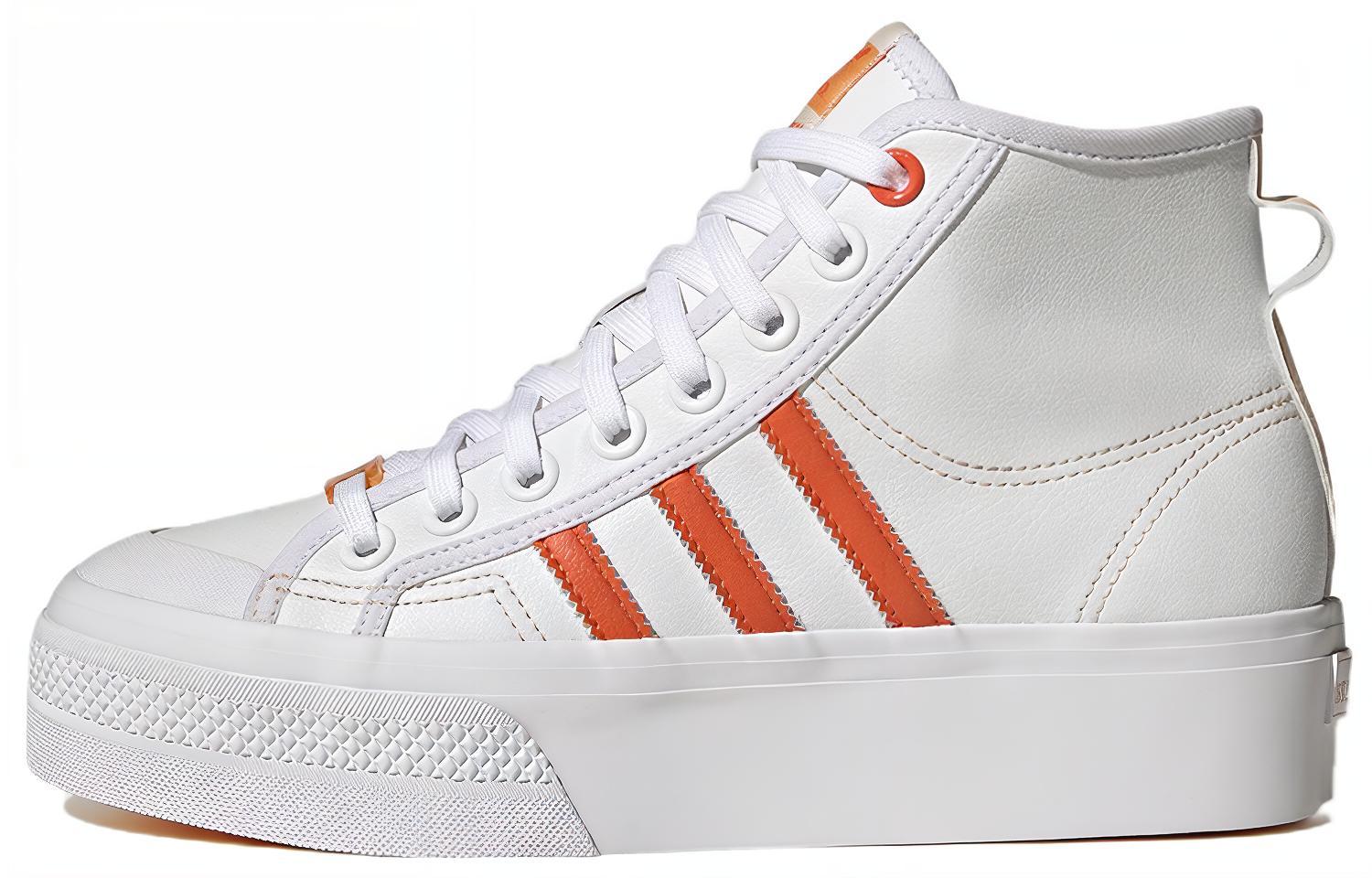 Adidas Wmns Nizza Platform Mid Vegan  White Bliss Orange  Women s GY1897 35⅔