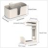 Premium 4-in-1 Design Desk Organizer Detachable Space Saving Headphone Hanger Clip-on Foldable Storage Rack Partition Storage