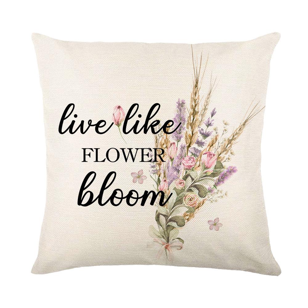 Pillow Spring Lavender Pillow Case Outdoor Decorative Pillow Sofa Pillow Case