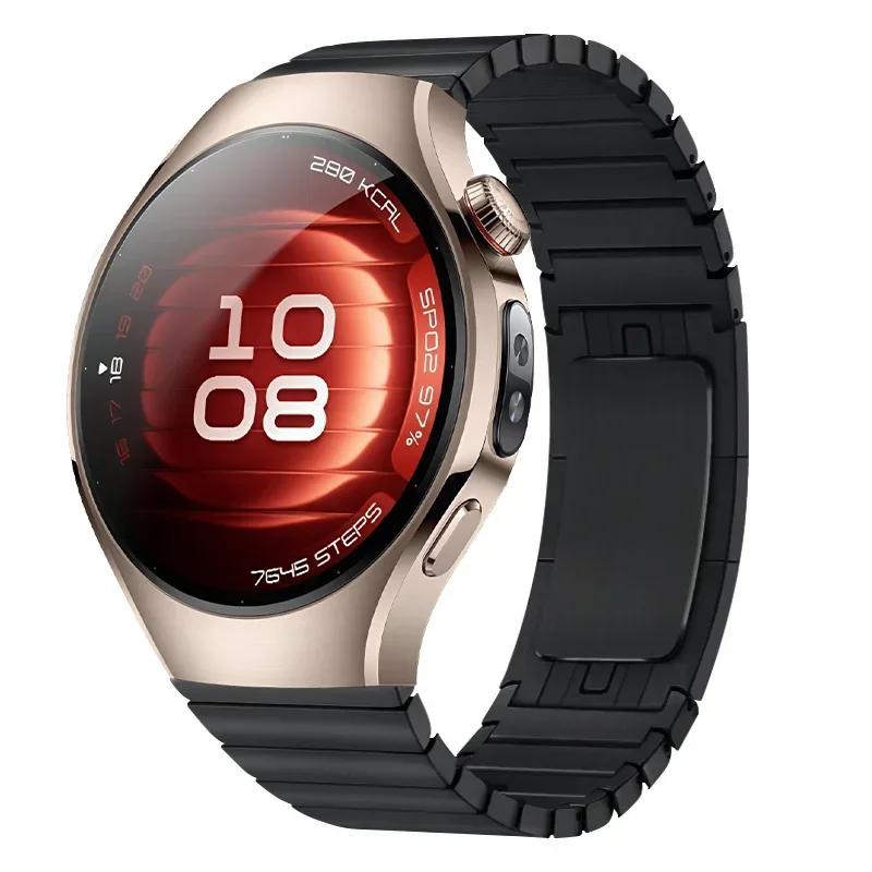 

Металлический ремешок 22 мм для Huawei Watch 5 4 46 мм из нержавеющей стали, удобный ремешок-браслет для Huawei Watch GT5 Pro GT5-4-3 46 мм Huawei Watch 5 46mm чёрный