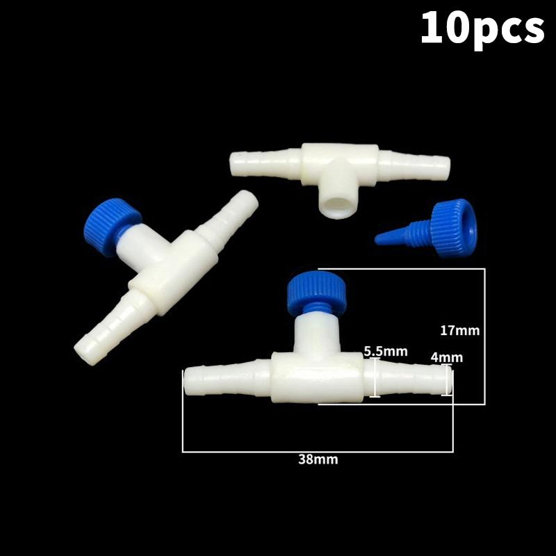 10Pcs 4Mm Aquarium Air Control Valve Tap Aquarium Fish Tank Air Pump Connector Control Valve Air Pipe Tube For Aquarium