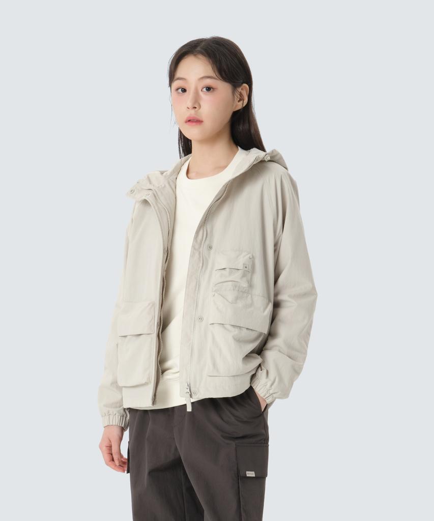 SNOWPEAK APPAREL Cample Women'S Utility Windbreaker (S26Zwcwb11) Light Beige