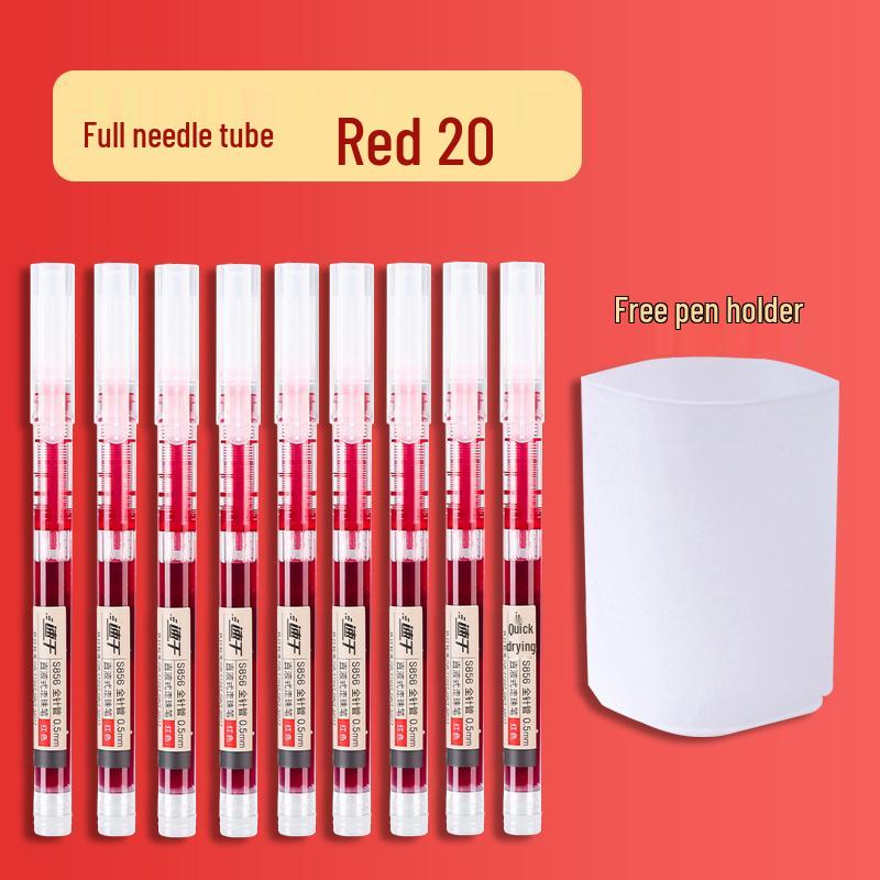Student Special Red Gel Pen: Push-Type Correcting Pen for Homework & Signatures