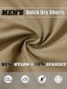 Men's Cargo Pants, Half Pants, Golf, Workwear, Shorts, Breathable, Quick-Drying, Plus Sizes, Summer, Hiking Wear, Khaki, 3XL