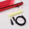 For Magnetic Switch USB A To Type C Mechanical Gaming Keyboard Double Sleeved Wire GX16 Detachable Aviator Coiled Power Cable