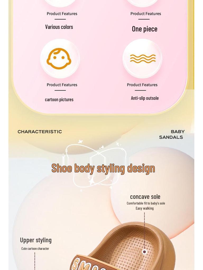 Dětské letní pantofle Capybara: Protiskluzové, prodyšné pantofle s uzavřenou špičkou pro chlapce a dívky