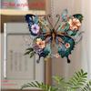 1PC Explosive Acrylic Flat Butterfly Flower Creative Pendant Car Rearview Mirror Decoration Pendant Home Festival