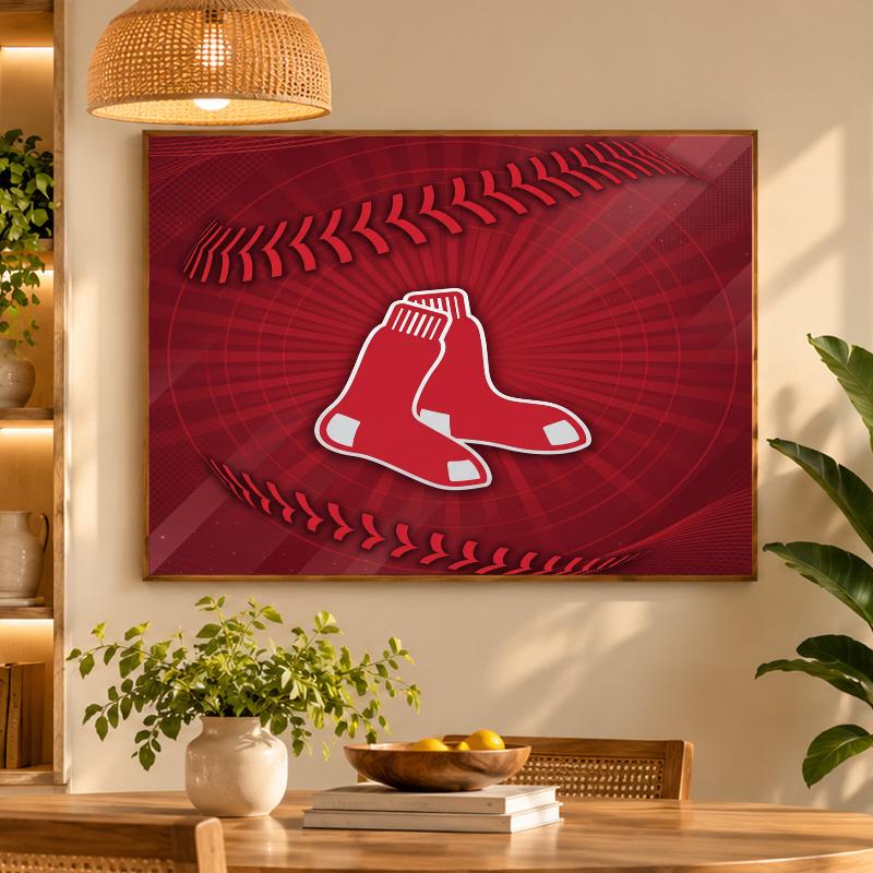 5D Diamond Painting Boston Red Sox DIY Full Drill Diamond Art Kit Home Decoration