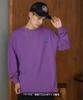 IMPROMES Casual SIDEWAYSTANCE Embroidered Downer Rat Long Sleeve T-Shirt, Men's, Purple