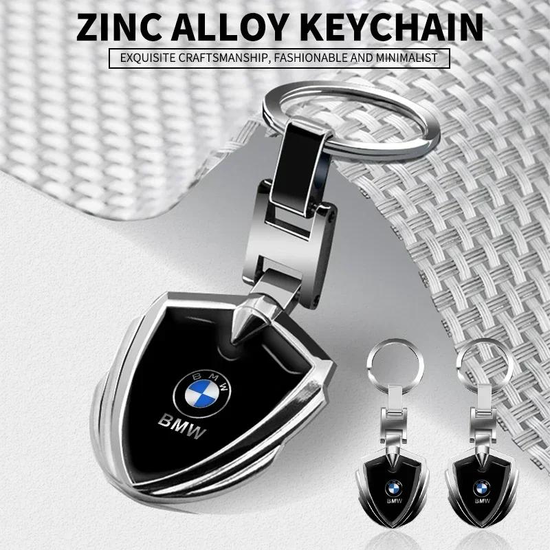 BAAZ2 Car Sticker Car Logo Stying 3D Metal Key Rings Shield Shaped Keychain For BMW 1 3 5 Series X1 X4 X5 X7 G20 G38 F20 F39 F48 E46 E
