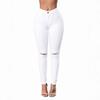 2024 Trendy Women's Ripped Denim Pencil Pants - European & American Style, Hip-Hugging Design