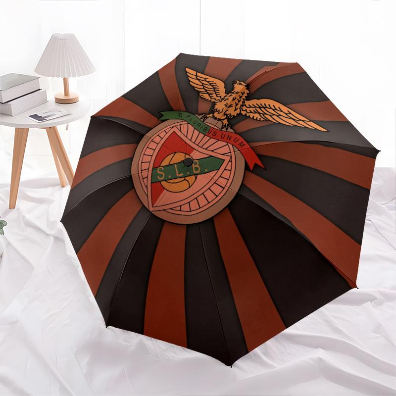 Benfica Football Club  pattern, automatic folding umbrella, portable and foldable design, 8 ribs, a Christmas or birthday gift.