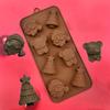 Silicone Mold Bakeware Food Grade Cake Mold Christmas Trees Snowman Gifts DIY Chocolate Baking Mold Cake Decoration Accessories