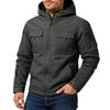 Men'S Loose Jacket Fashionable Multi Pocket Hooded Jacket