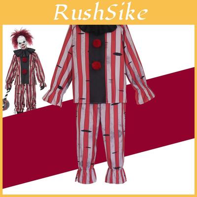 Clown Cosplay Costume For Halloween And Stage Performance With Polyester Fabric For Men And Women