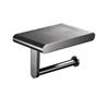 Gray Brass Bathroom Paper Towel Holder Wall Mounted Roll Holder Home Toilet Paper Holder Cell Phone Holder Bathroom Accessories