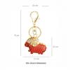 Cute Sheep Zodiac Pendant Keychain Alloy Rhinestone Stylish Bag Charm for New Year Gift Family Present Accessory