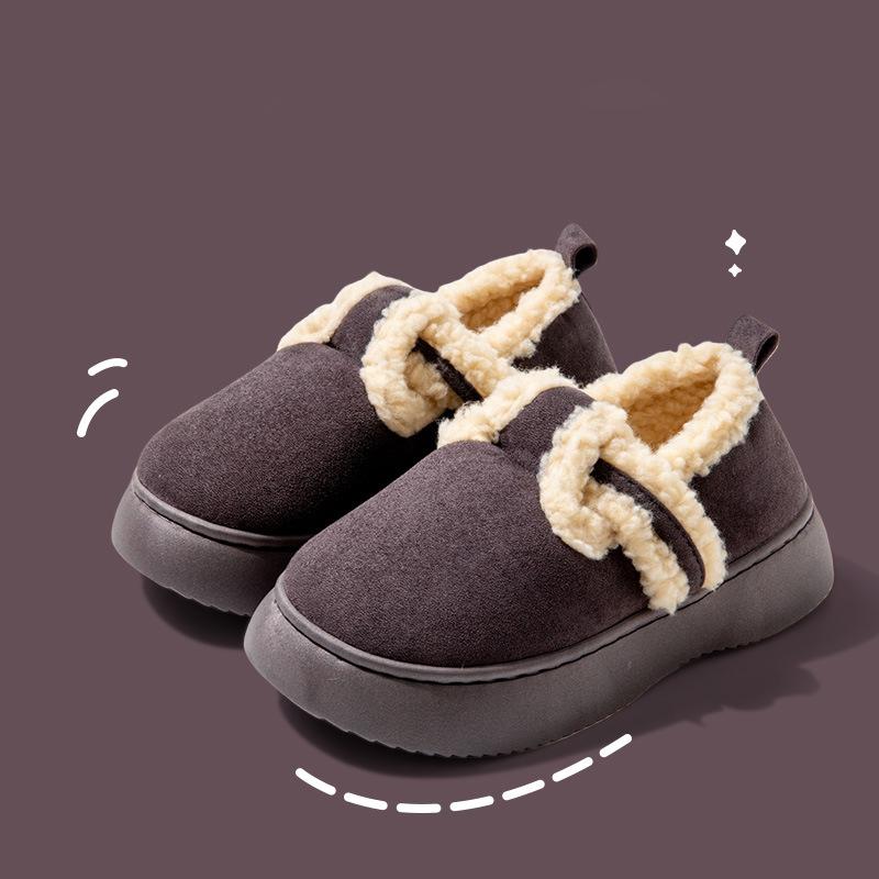 Winter Snow Boots Women Comfortable Outdoor Anti Slip Ankle Boots Suede Warm Fur Lined Booties Indoor Flat Platform Loafer Shoes