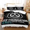 Fashion SCP Secure Contain Bedding Set Single Twin Full Queen King Size Bed Set Kids Bedroom Duvetcover Sets Bed Sheet Set
